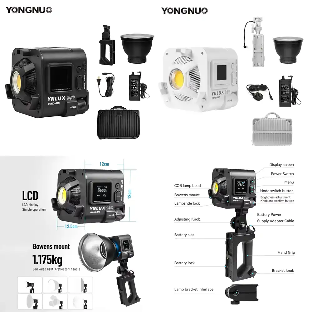Photography Lighting For Studio - YONGNUO YNLUX100 100W 3200K-5600K Lumière vidéo