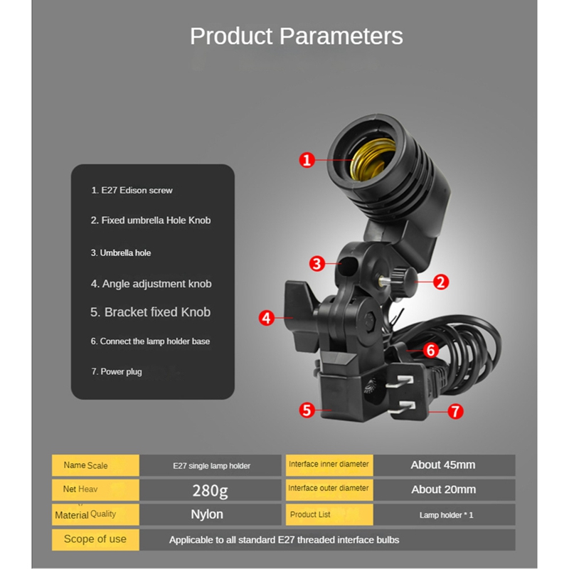 Lampe de studio photo E27 avec - Photography Lighting For Studio avis et prix