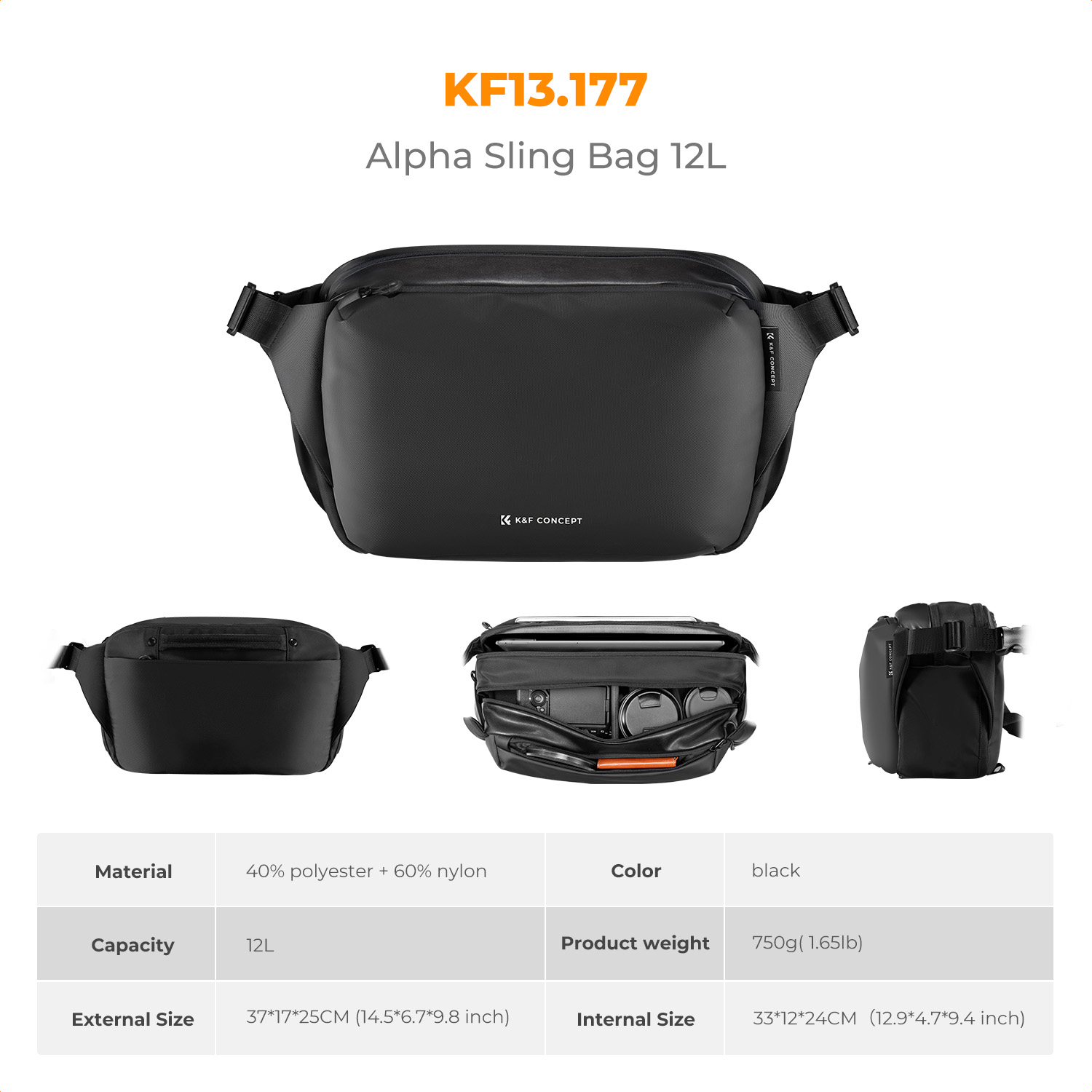 K&F CONCEPT – sac à bandoulièr - Photography Lighting Bag avis et prix