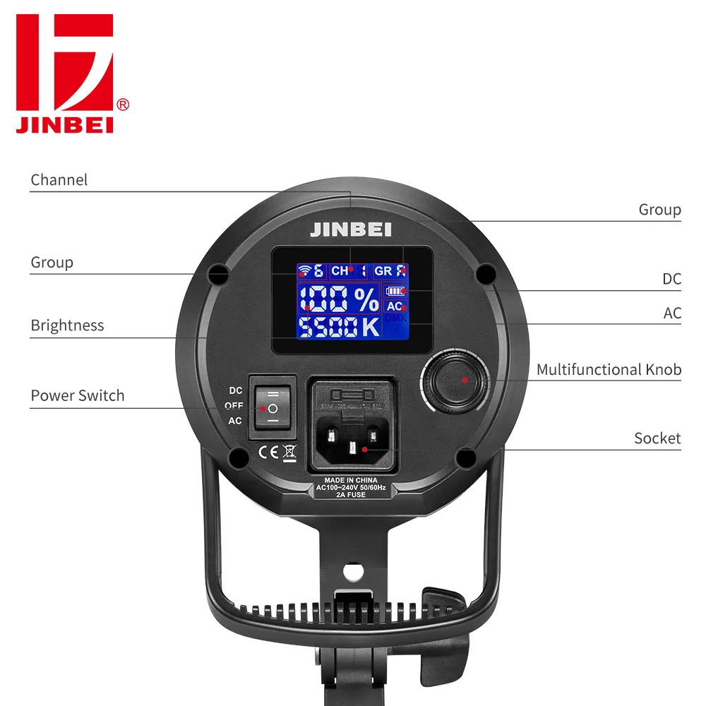 Lampe vidéo LED JINBEI EFII-60 - Photography Lighting For Studio avis et prix