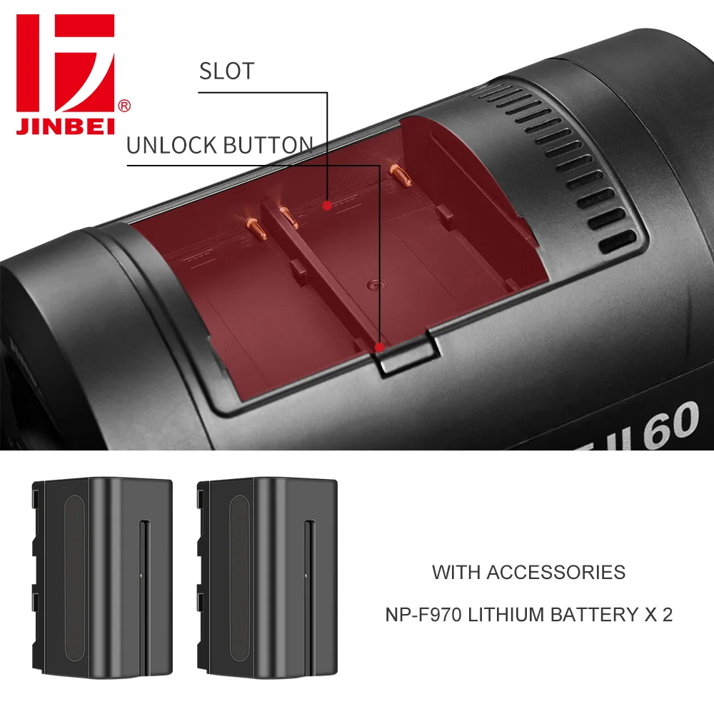 Lampe vidéo LED JINBEI EFII-60 - Photography Lighting For Studio avis et prix